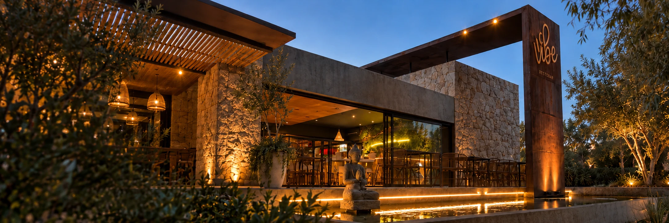 Vibe Restobar, arquitectura e interiores