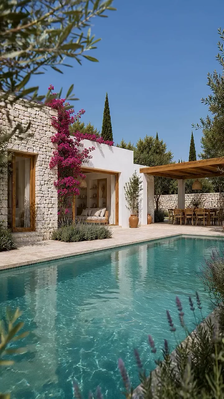 Sunlit Pool Garden · A+ Studio